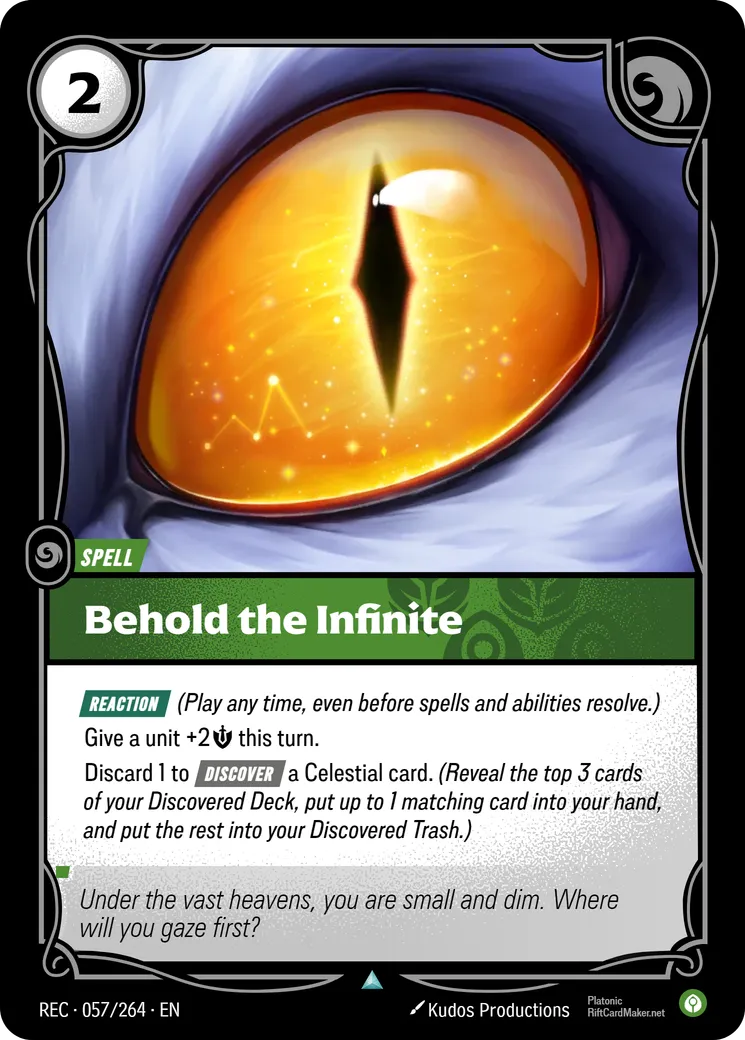 Behold the Infinite